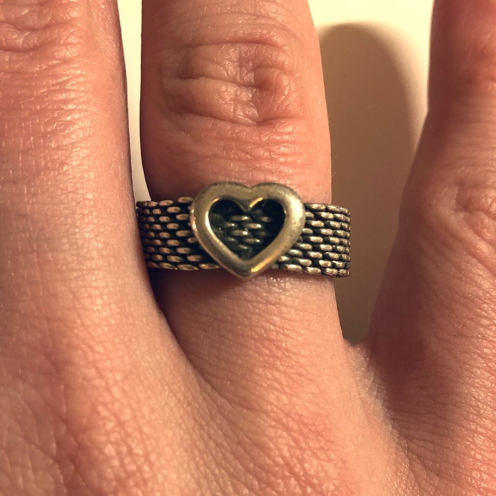 Tiffany and Co. Mesh Heart Ring
